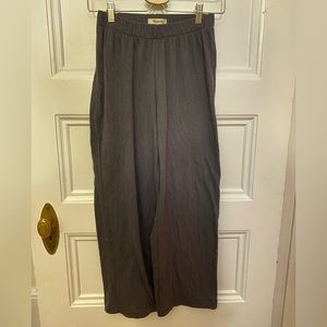🌻Madewell Charcoal Textured Wide Leg Pull On Pants